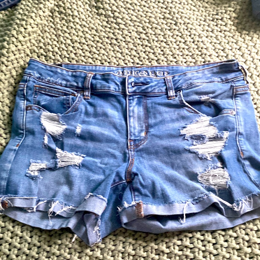 American Eagle jean shorts size 14 stretch- fit like 10/12